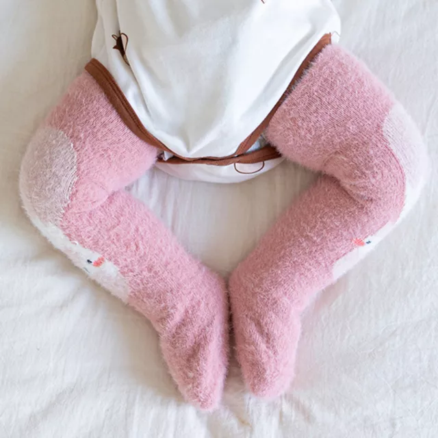 1 Pair Infant Socks Lint Free Ultra-thick Good Elasticity Infant Knee Long Socks