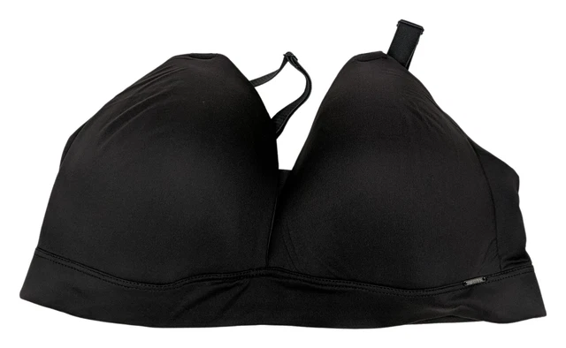 Breezies Women's Sz 36DD Brushed Wirefree Side Smoothing Bra Gray A508647