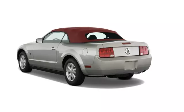 2005-14 Ford Mustang Convertible Soft Top w/ DOT Approved Heated Glass, BURGUNDY