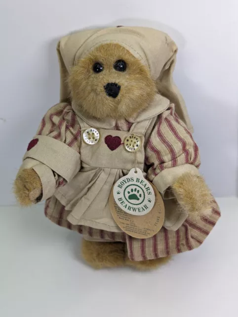 VTG*BOYDS BEARS & FRIENDS Collection*Jointed Plush 8" Nurse*BAILEY BEAR**1997