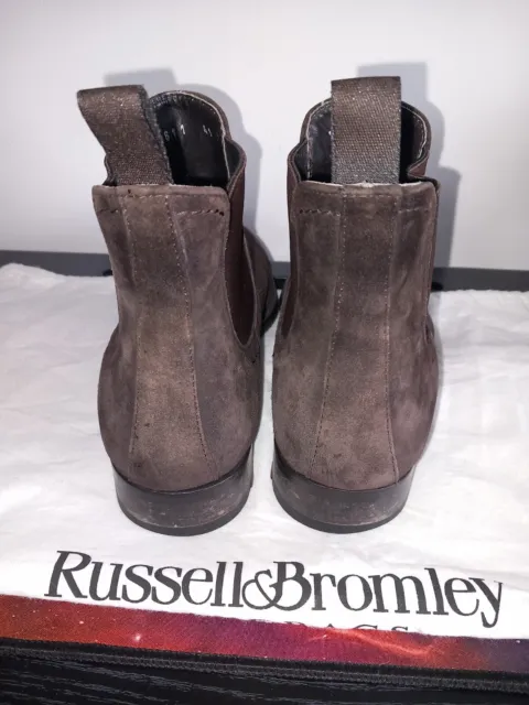 RUSSEL & BROMLEY Brown Suede Chelsea Boots Size 7.5 £20.00 - PicClick UK