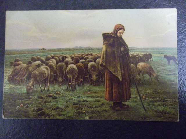cartolina   f.piccolo  millet la guardian dei montoni