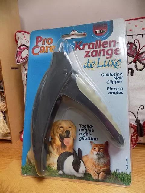 DOG NAIL CLIPPERS PRO CARE KRALLEN ZANGE DE LUXE DOG CLAW Guillotine Claw