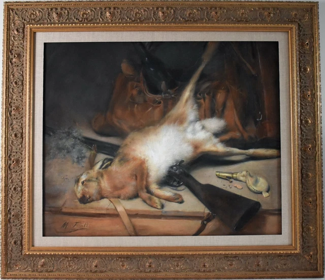 20th Century Painting Original Still Life Pastel Circa 1900 Signed Michel Fronti
