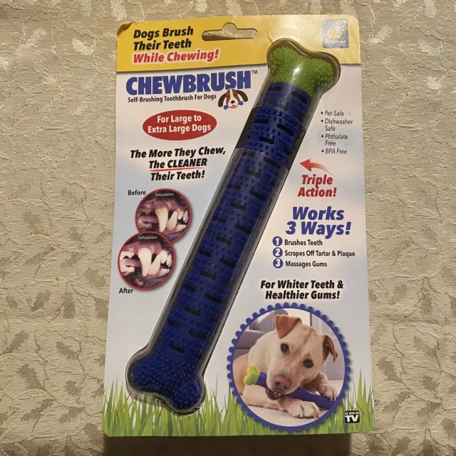 ChewBrush  As Seen On TV  For Dog Blue  Self Brushing Toothbrush New ITEM.