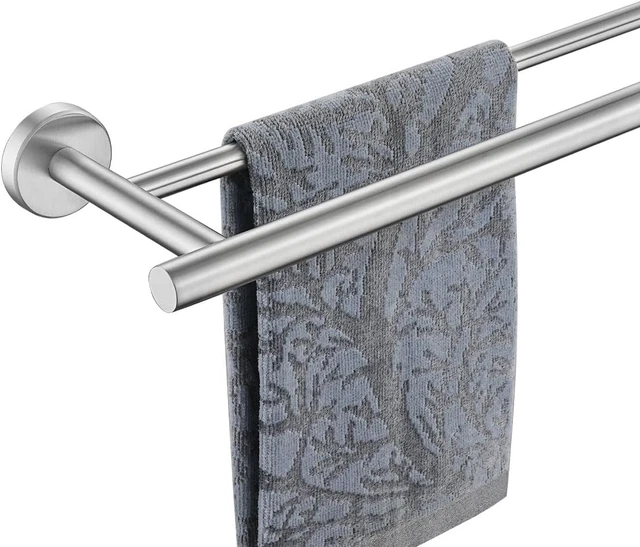 Double Towel Bar, 24 Inch 304 Stainless Steel Thicken 0.8Mm Bath Towel Rack for