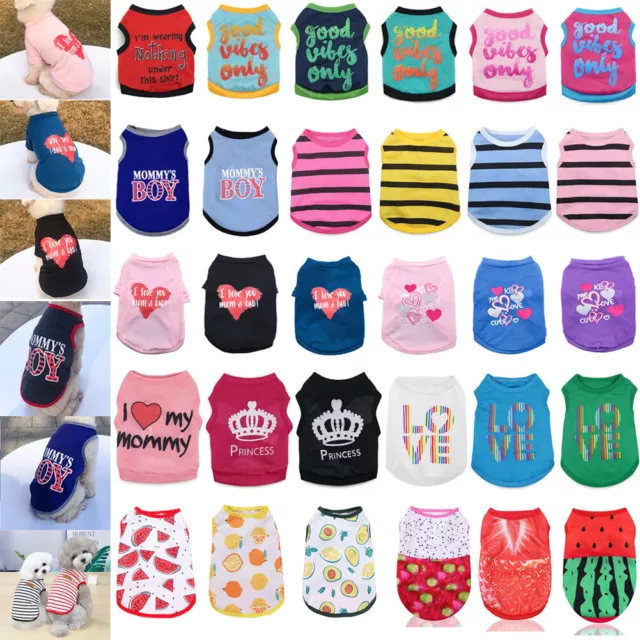 Various Cute Pet Dog Cat Clothes Summer Puppy T Shirt Clothing Chihuahua Vest