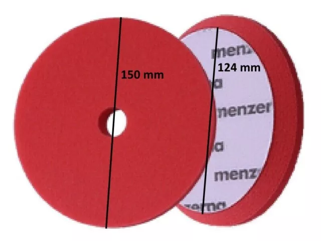 Menzerna Heavy Cut Pad Mousse de polissage 150 mm Polierschwamm Pad Hart Rot