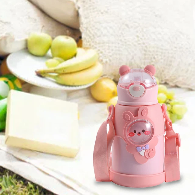 (500ml)Cartoon Water Bottle Bottle Food Insulated Silicon Insulation Kids Water