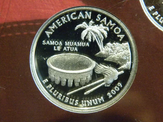 2009 S Silver Gem Proof American Samoa Territories Quarter 90% Silver  Free Ship