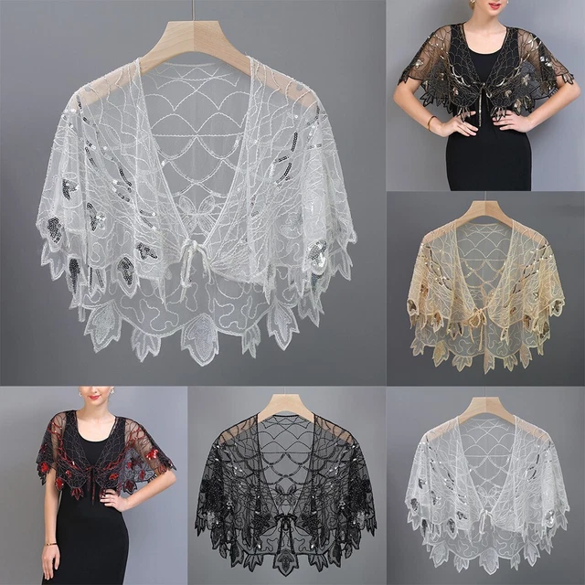 BABEYOND Vestito Anni '20 Donna Con Paillettes E Frange - Abito Da Flapper In Stile Gatsby, Scollo A V, Lunghezza Midi, Per Feste A Tema E Halloween