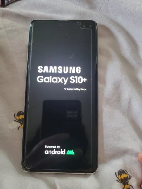 Samsung Galaxy S10+ Plus SM G975 128GB Prism White Vodafone Pink Glitter