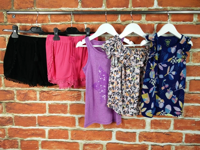 Girls Bundle Age 5-6 Years 100% Next Shorts Tops Summer Sun Bardot Beach 116Cm