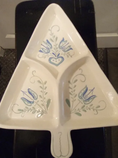 Pennsbury Pottery Handcrafted By Studio One Serving Tray Platter Blues Greens EU