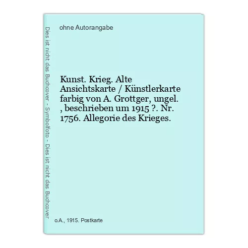 Kunst. Krieg. Alte Ansichtskarte / Künstlerkarte farbig von A. Grottger, ungel.,
