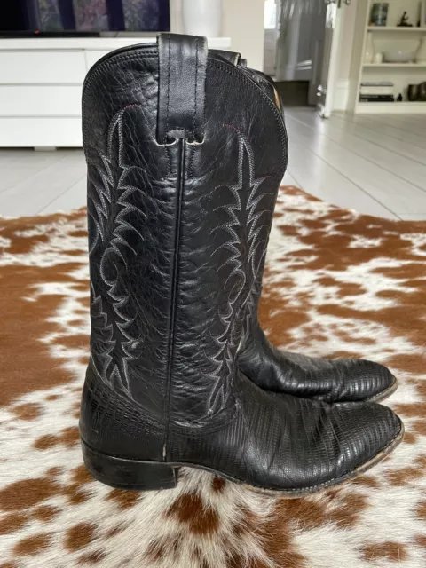 VINTAGE MEN’S LIZARD Skin Cowboy Boots Size 8 £100.00 - PicClick UK