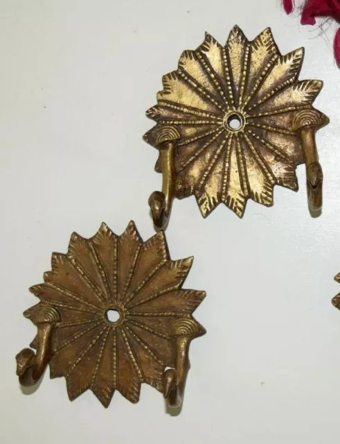 Sunflower Wall Hook Set Of 02 Pieces 2 In 1 Style Brass Wall Décor Gift EK250 3