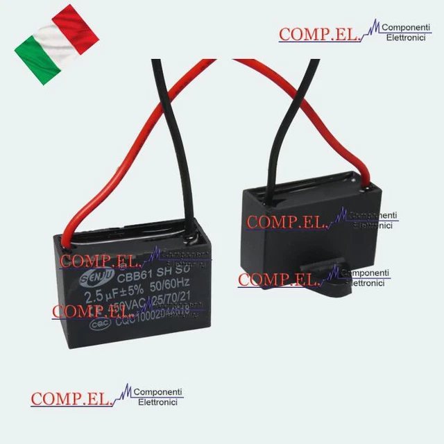 CONDENSATORE ELETTRICO 1 UF 1uF 450V CAPACITORE MOTORE POMPA ELETTR - Foto 7