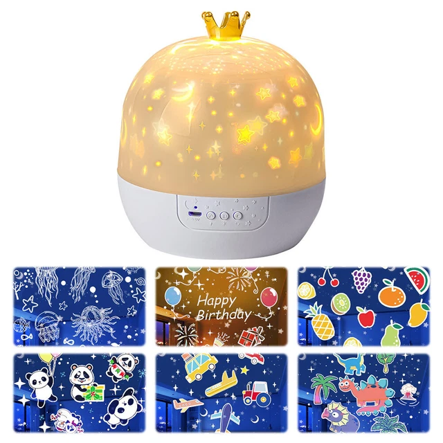 STAR PROJECTOR WITH Music 15/21 Projection Theme Crown Night Light for