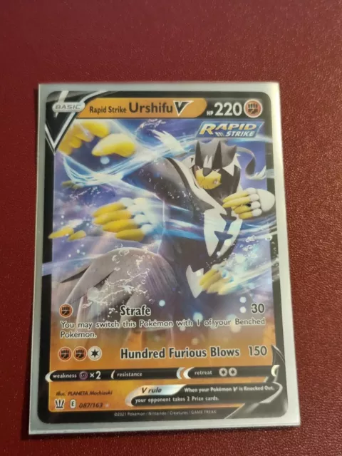 Pokemon Card SWSH Battle Styles Rapid Strike Urshifu V 087/163 Hoil Foil Shiny