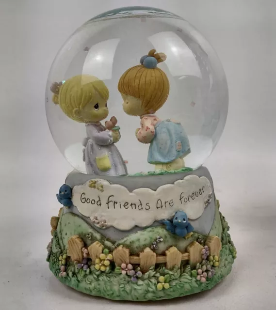 2000 Precious Moments "Good Friends Are Forever" By Enesco Musical Snow Globe