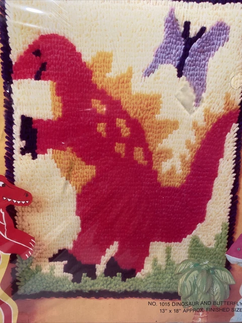 1987 No.1015 Dinosaur Latch Gancho Kit Diseñador Colgantes de Pared Nicole Creations13x18