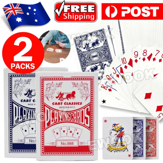 Premium Playing Cards Standard Decks Poker Plastic Coated Card Games Waterproof