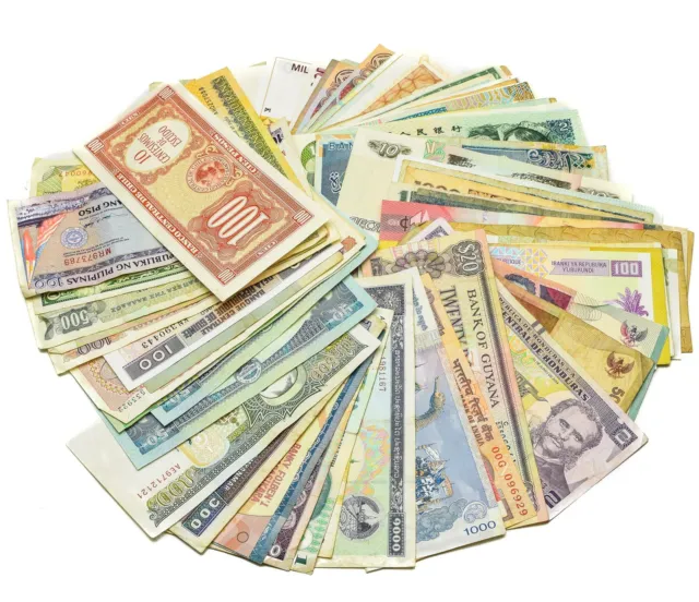 50 Different Banknotes | Real Valuable Paper Money | Old World Currency