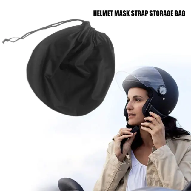 Casco moto coperchio armadietto borsa casco borsa portaoggetti borsa di sicurezza nero D6B8