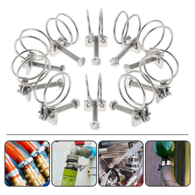 Morsetto tubo doppio filo acciaio inox morsetti tubo strumenti di riparazione metallo