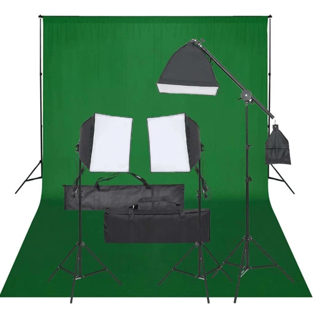 Kit per Studio Fotografico con Set di Luci e Fondale 5199397