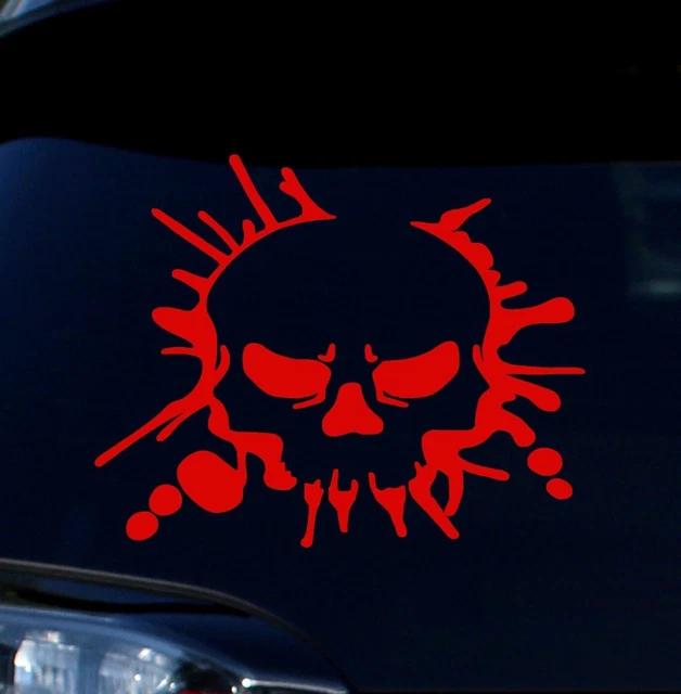 Skull Sticker - Splash Skull Decal - Select Color and Size