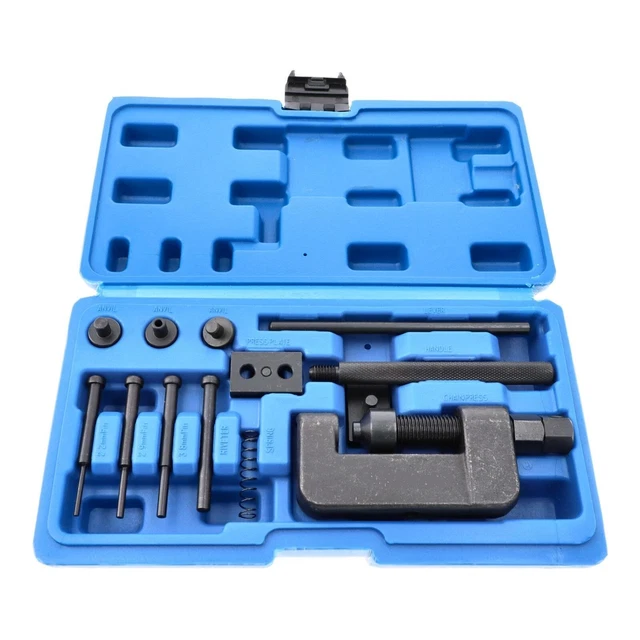 13-tlg. Outil pour Chaîne Outil de Rivet de Chaîne Trenner Kit Dérive-chaîne