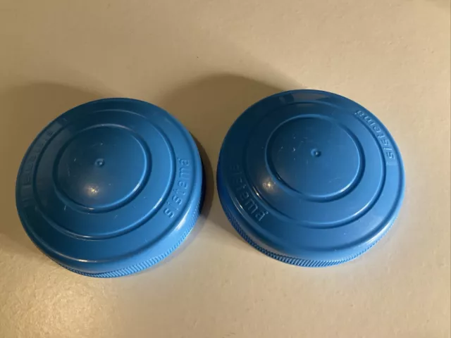 2 x Sistema To Go  Snack Pots, Dips, Food Containers 130 ml Lids Only Blue