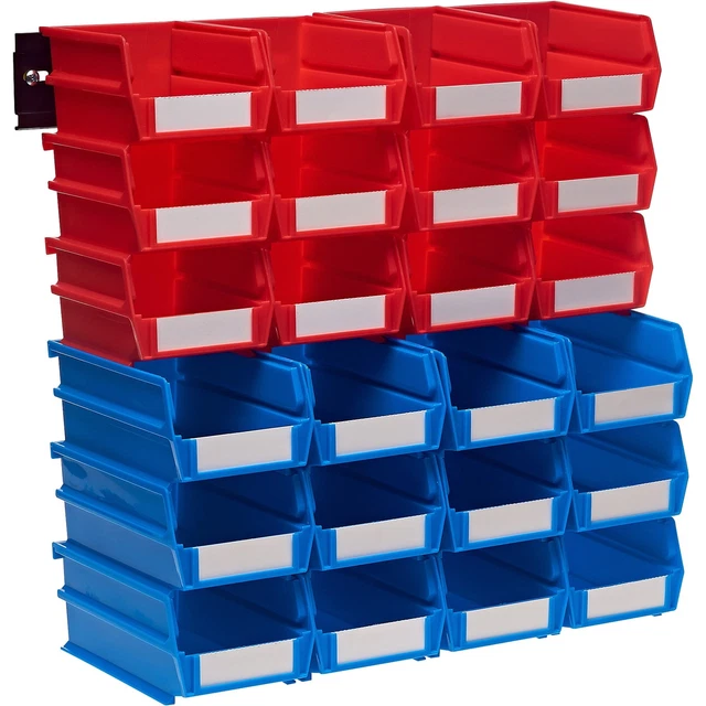Triton LocBin 24-Pc Set- Red & Blue 12 Small/12 Medium Bins Model# 3-1020RBWS