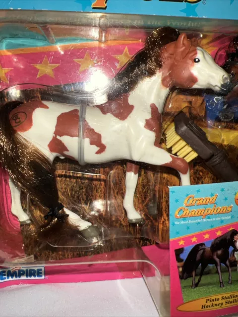 VTG NIB 1995 Grand Champions Mini Horse Collection 50063 Pinto Hackney Stallions 3