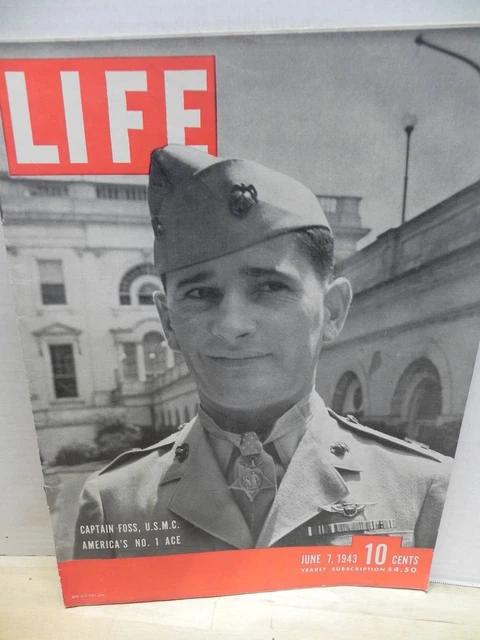 Life Magazine-June 7, 1943 - Joe Foss, Betty Grable's Legs, Fort Benning