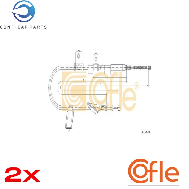 Handbremsseil Bremsseil Paar Hinten Cofle 172613 2Pcs P Neu Oe Qualität