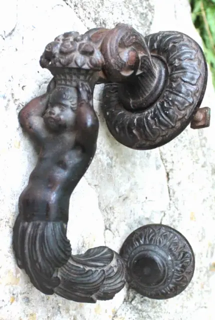 ancien heurtoir ou marteau de porte d. n. g. avec son clou d origine