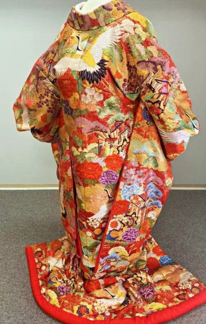 Japanese Kimono Uchikake Wedding Pure Silk  japan 849