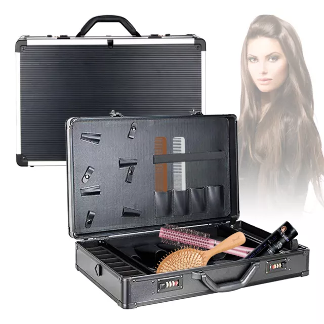 Barber Stylist Tool Box Travel Suitcase Hair Clipper Scissor Comb Organizer Box