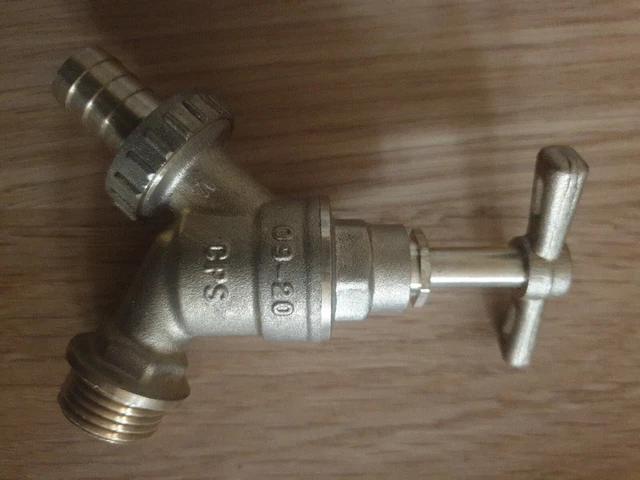 1/2" 15mm Outside Bib Tap   Hose Union ,  Brass , Garden outside tap