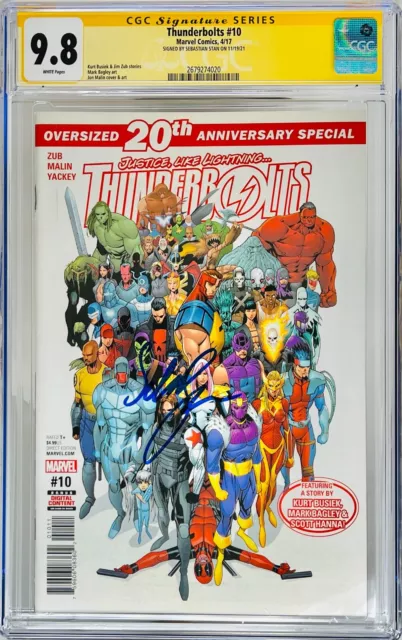 Sebastian Stan Signed CGC Signature Series Graded 9.8 Thunderbolts #10