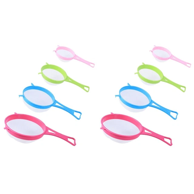 Tamis Cuisine VIDSTW - Lot 4 Mailles (80/100/200/400) + Bâton Agitation - Nylon Alimentaire