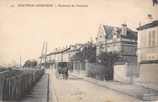 Cpa 94 Fontenay Sous Bois / Boulevard De Vincennes