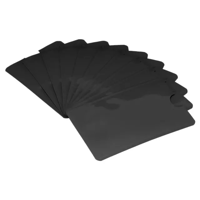 RFID Blocking Credit Card Sleeves Protector NFC Holder Black 15Pcs