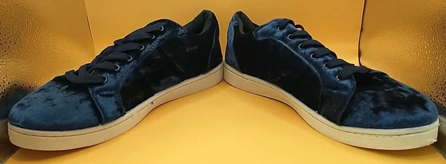 NWT Avon Cushion Walk Memory Foam Serena Velveteen Sneakers Navy Blue US Size 9