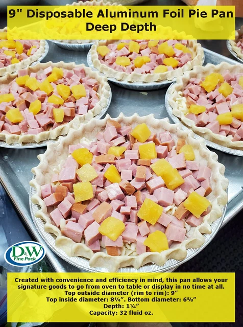 Disposable/reusable Aluminum 9" Pie Pan #940 - 32 oz. Capacity