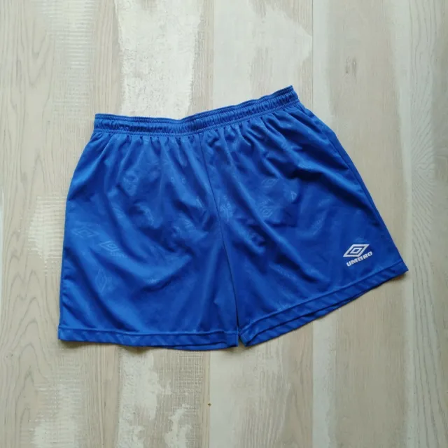 Umbro Vintage Football Shorts Blue Polyester Mens Siez XL