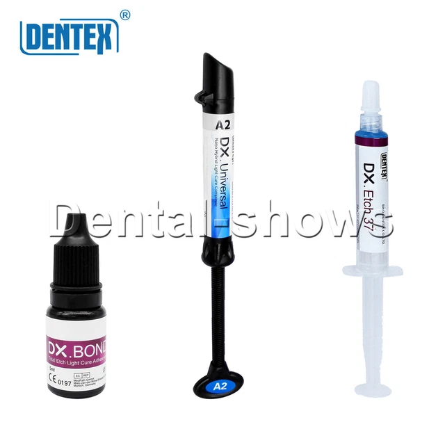 DENTAL LIGHT CURE Universal Composite Resin A2/Etching Gel/Bonding